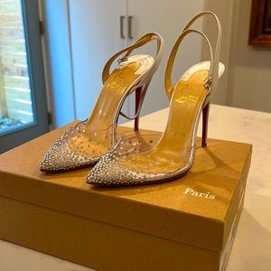 White/Clear Christian Louboutin Heels (NEW)